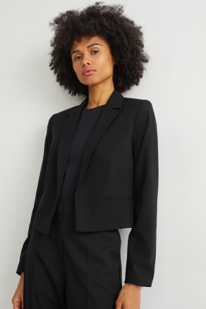 Bundy C&A Blazer- Regular Fit With Recycled Polyester Damske Čierne | 6297WJVCQ