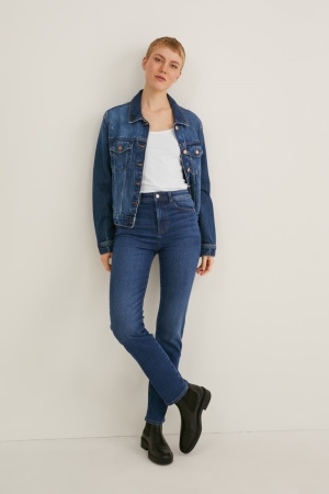 Džínsy C&A Rovno High Pásom Lycra® Damske Modre | 1638UTVAF