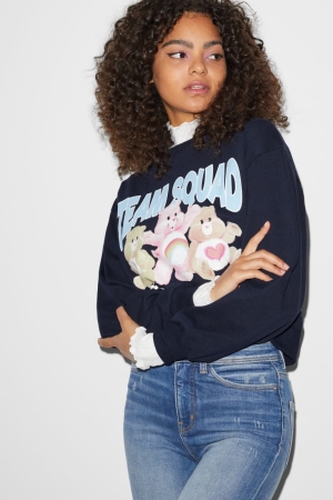 Mikiny C&A Clockhouse Care Bears Damske Tmavo Modre | 0139ZCIAB