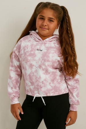 Mikiny S Kapucňou C&A Extended Sizes Multipack Of 2 Dievcenske Biele Ruzove | 6471ZDXSI