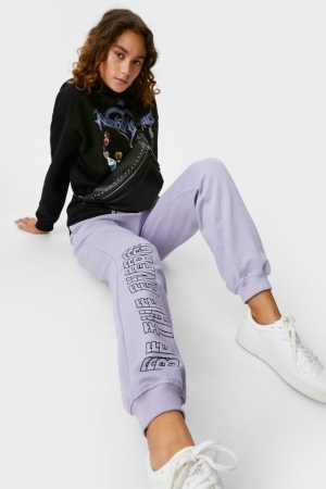 Nohavice C&A Clockhouse Joggers Damske Svetlo Nachový | 7523CYGMZ
