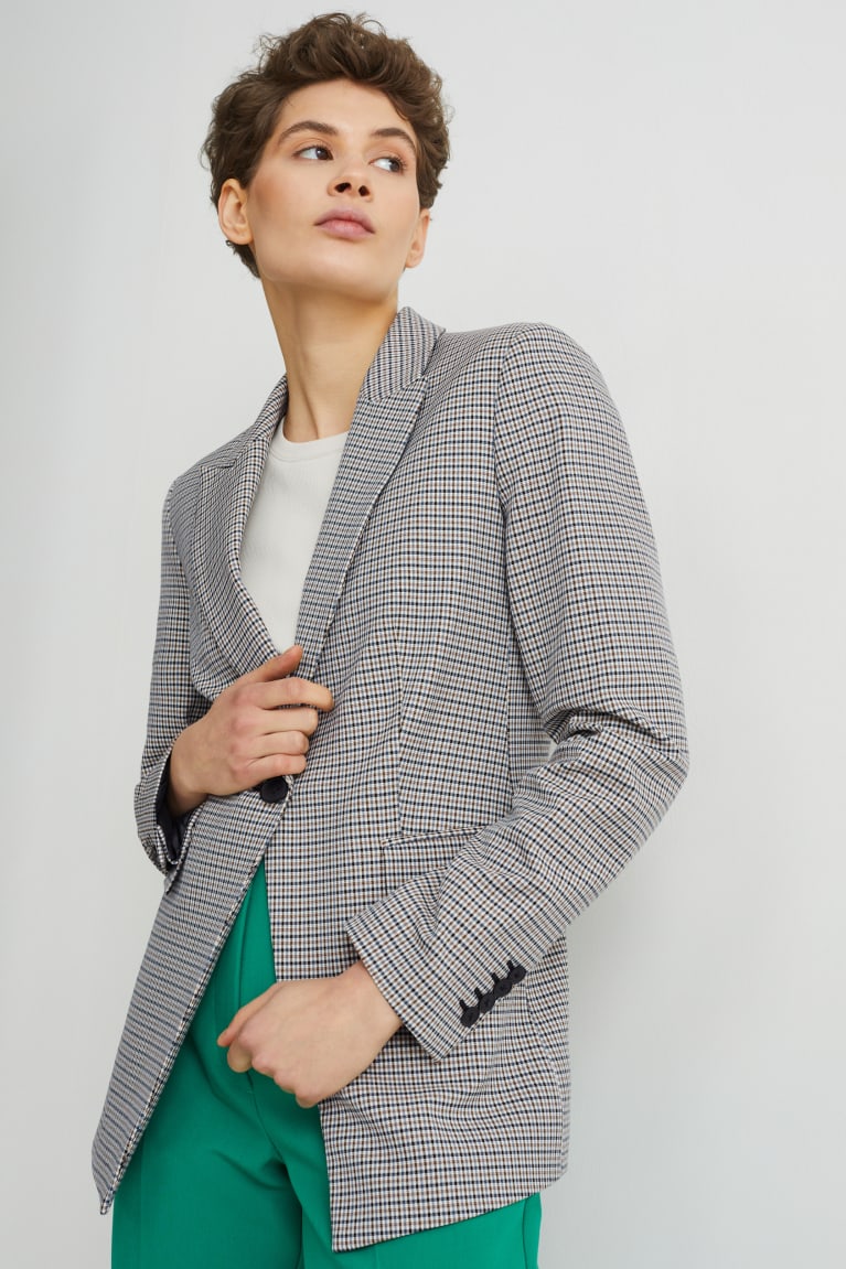 Blejzre C&A Regular Fit 4 Way Stretch Damske Béžové Modre | 8637AXMTI