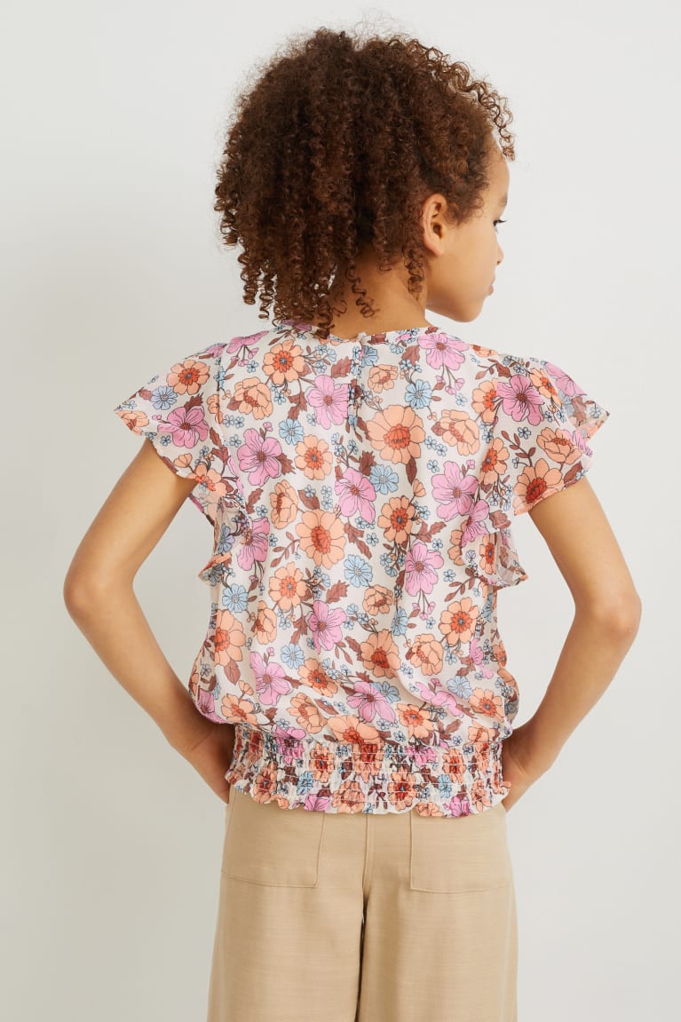 Blúzky C&A Chiffon Floral Dievcenske Multicoloured | 6825LEHPU