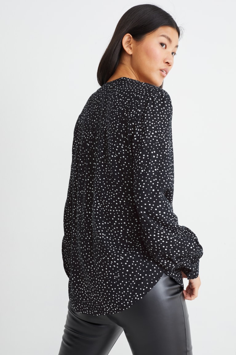 Blúzky C&A Polka Dot Damske Čierne | 6401GRQEP