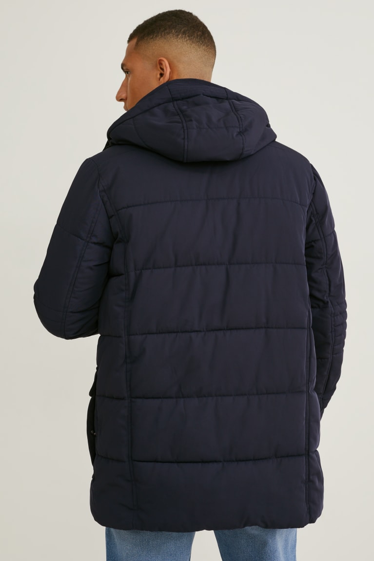 Bundy C&A Parka With Hood And Faux Fur Trim Zimná Panske Tmavo Modre | 9263TAPWO