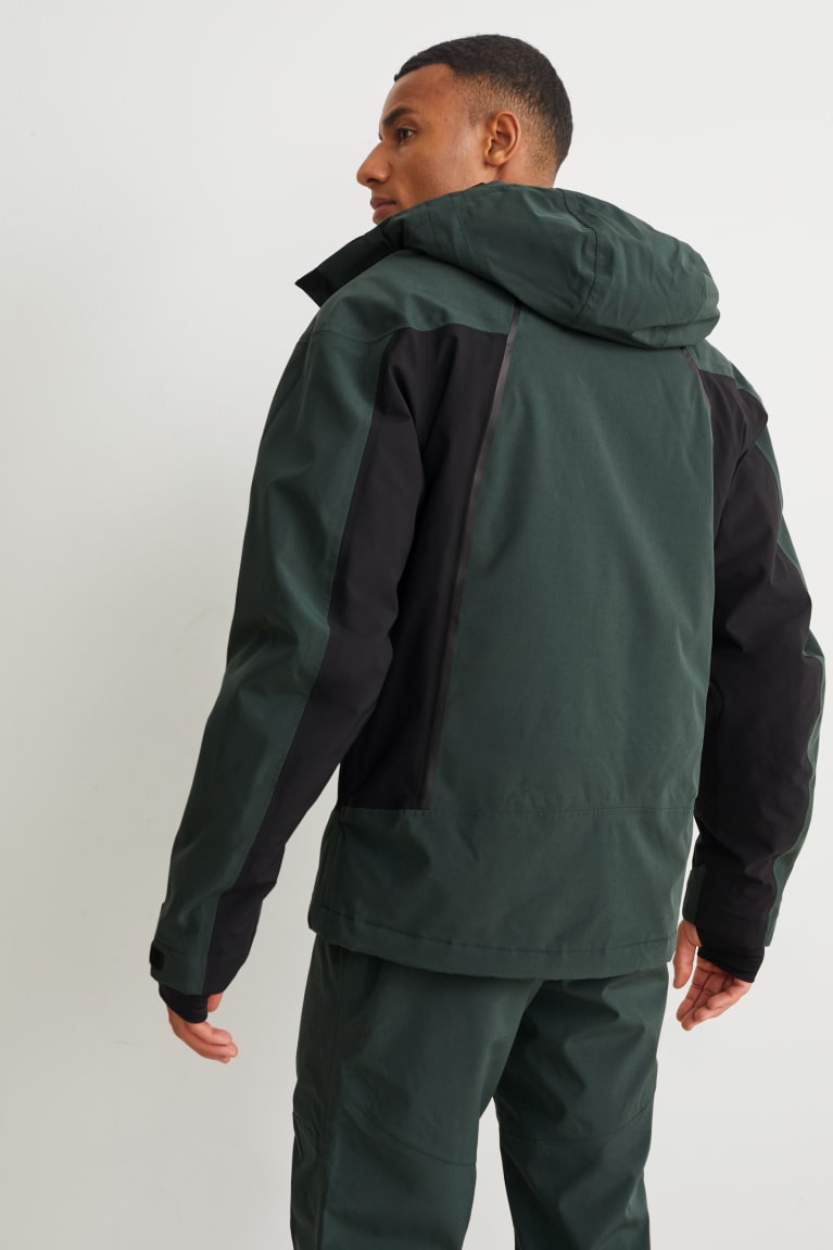 Bundy C&A Ski With Hood Bionic-finish®eco Panske Tmavo Zelene | 2850TQHUE