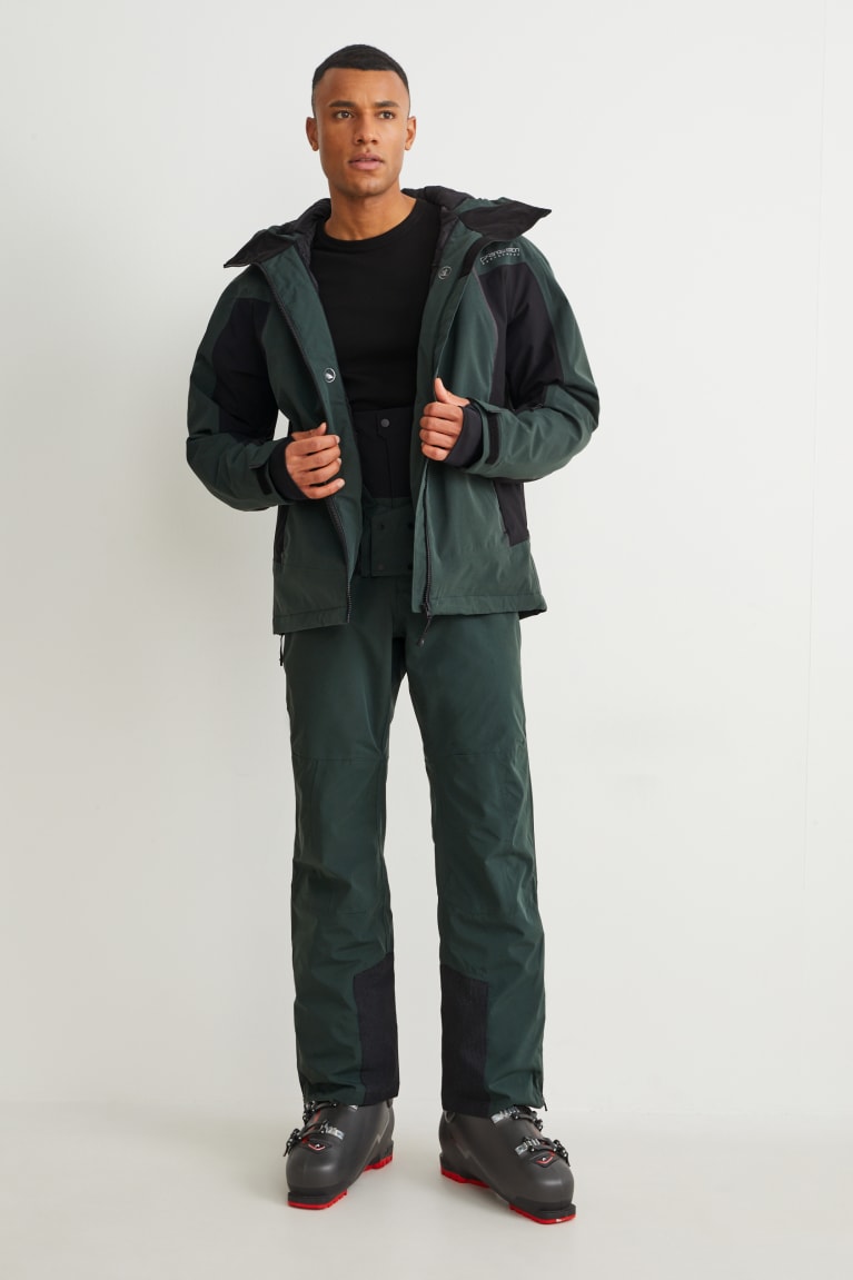 Bundy C&A Ski With Hood Bionic-finish®eco Panske Tmavo Zelene | 2850TQHUE