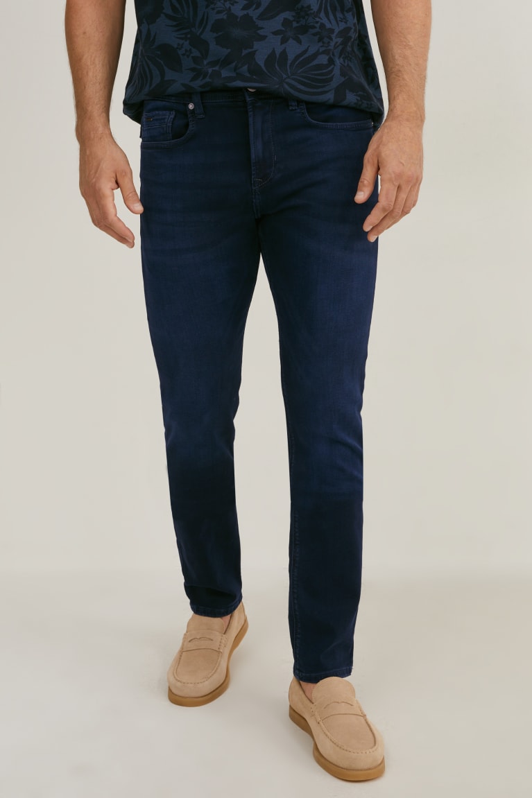 Džínsy C&A Premium Slim Recycled Panske Modre Tmavo Modre | 8703TWAZL