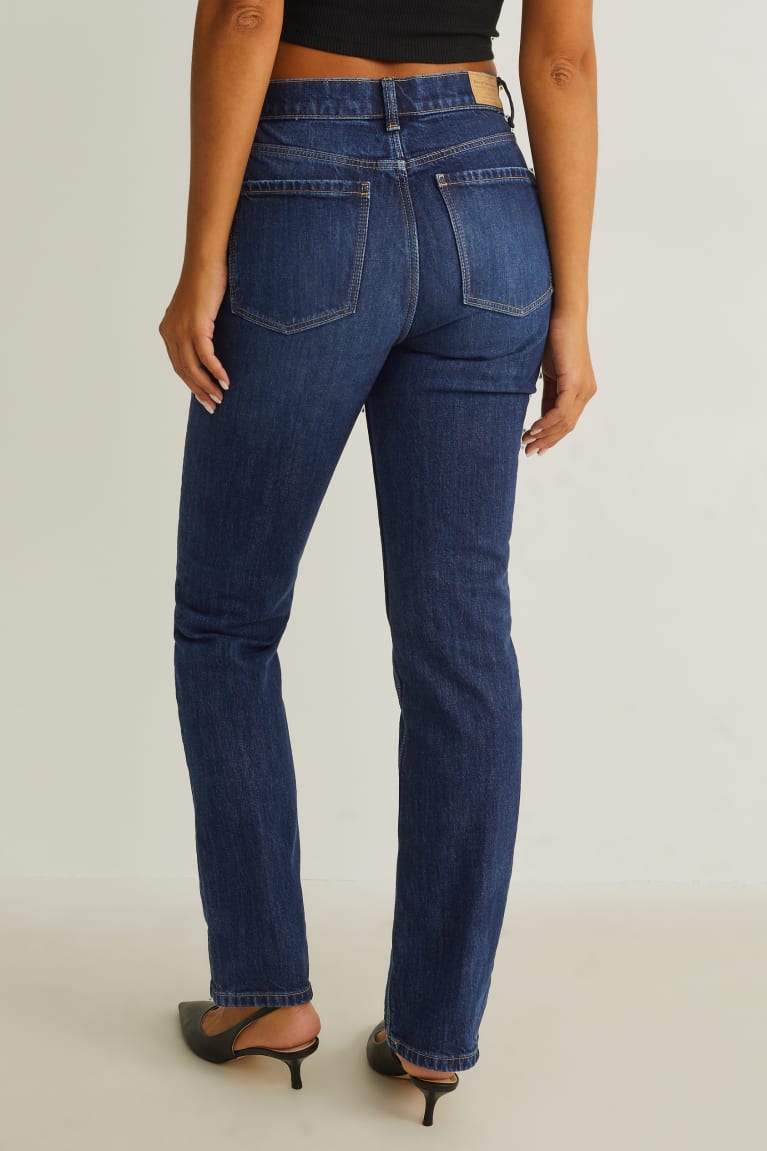 Džínsy C&A Rovno High Pásom Lycra® Damske Modre | 0968KAFRD
