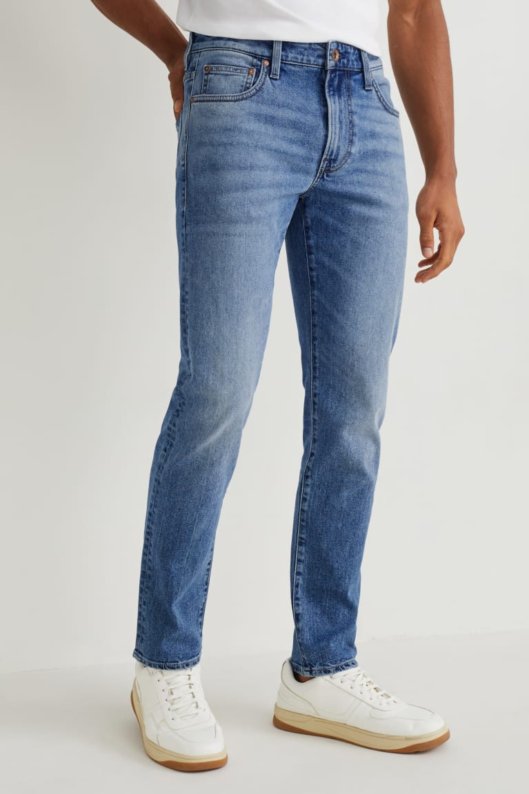 Džínsy C&A Slim Lycra® Panske Modre Svetlo Modre | 1584BXQZS