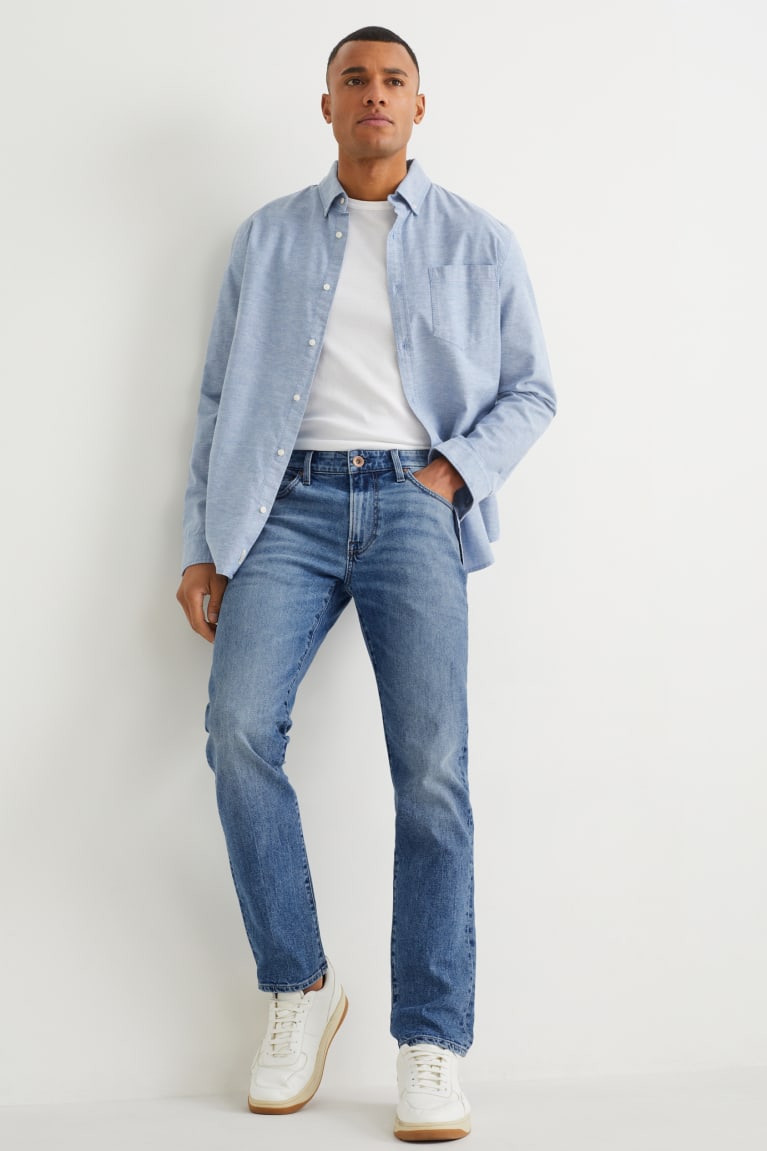 Džínsy C&A Slim Lycra® Panske Modre Svetlo Modre | 1584BXQZS