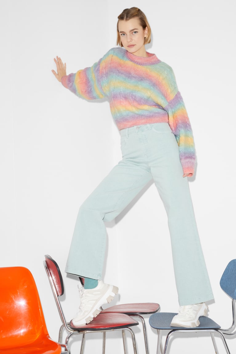 Jumpers C&A Clockhouse Cable Knit Pattern Damske Multicoloured | 1794GXVET