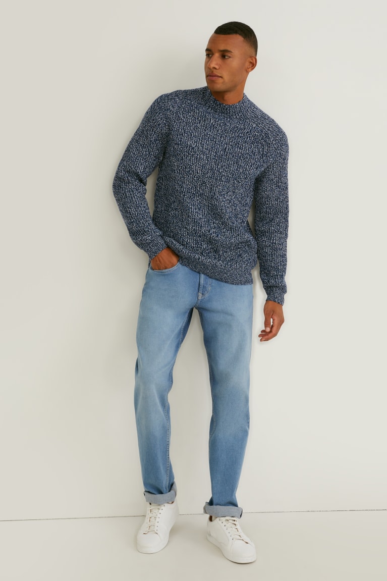 Jumpers C&A Panske Tmavo Modre Biele | 9846NFRQE