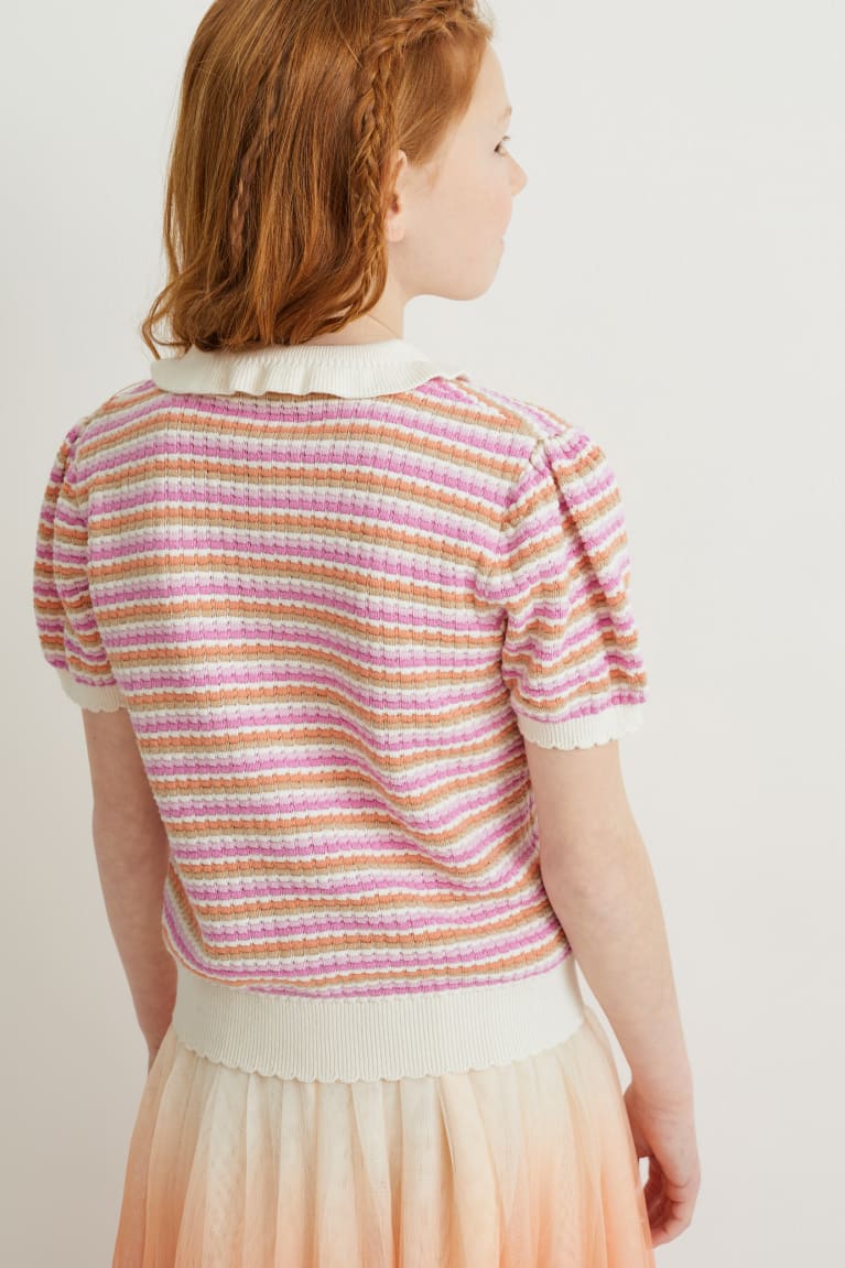 Jumpers C&A Pruhované Dievcenske Ruzove | 5726RULPX