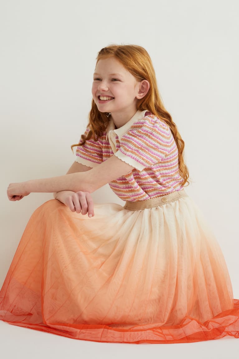 Jumpers C&A Pruhované Dievcenske Ruzove | 5726RULPX