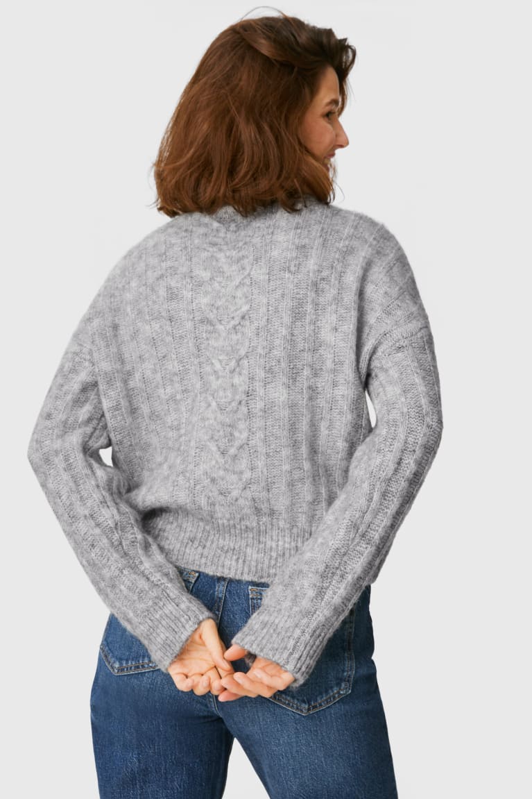 Jumpers C&A Recycled Damske Siva | 1496LNHWU