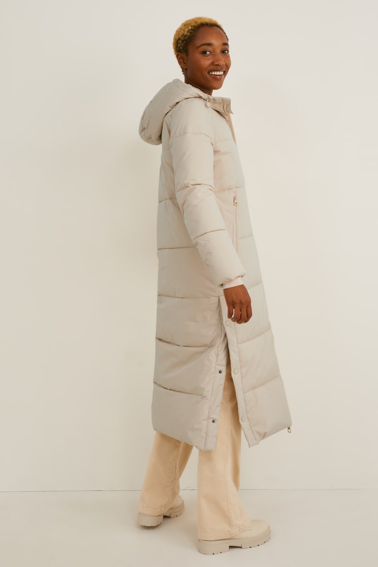 Kabáty C&A Prešívané With Hood Recycled Damske Siva Hnede | 4518NPDAU