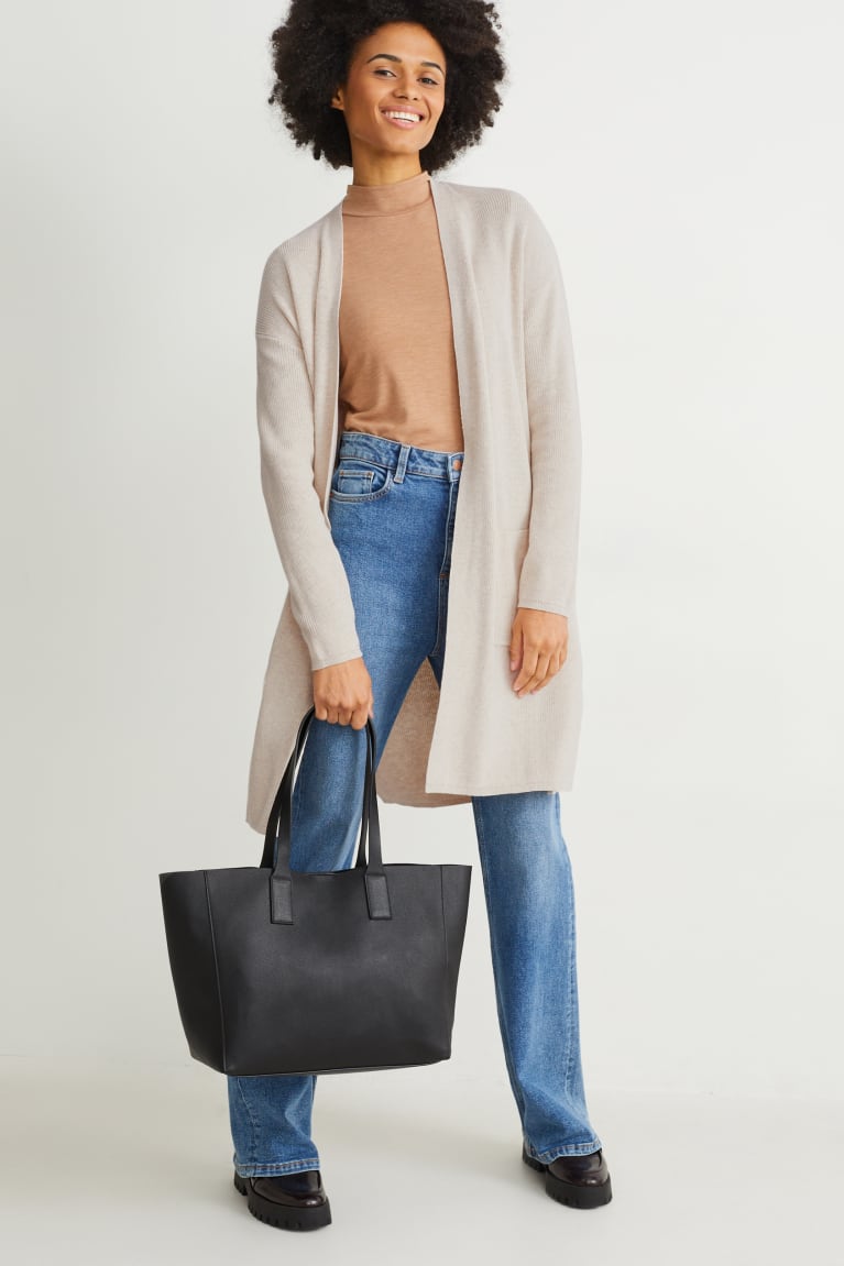 Kardigán C&A Basic Damske Creme | 3082HBGMQ