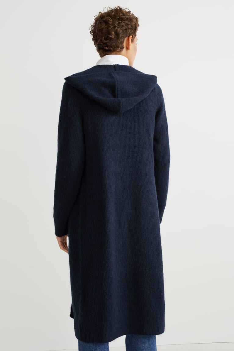 Kardigán C&A With Hood Recycled Damske Tmavo Modre | 7904NEGYI