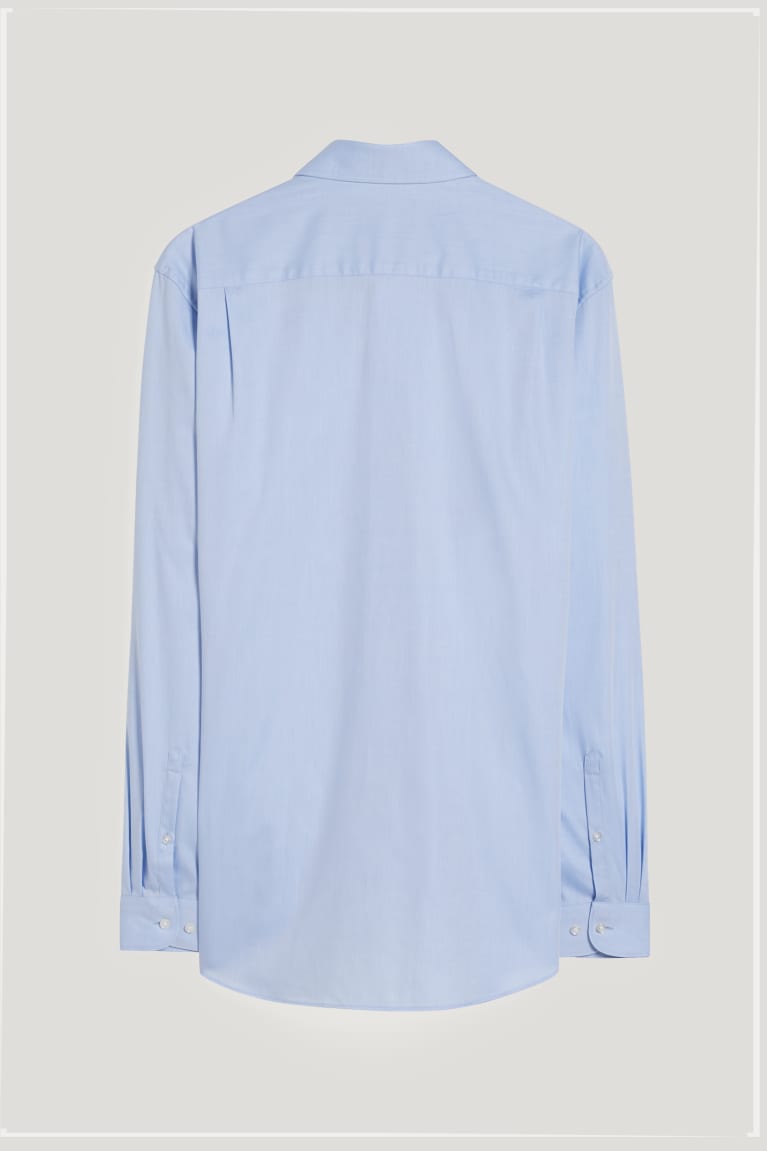 Kosele C&A Business Regular Fit Kent Collar Easy-iron Panske Svetlo Modre | 2634ZJVNH