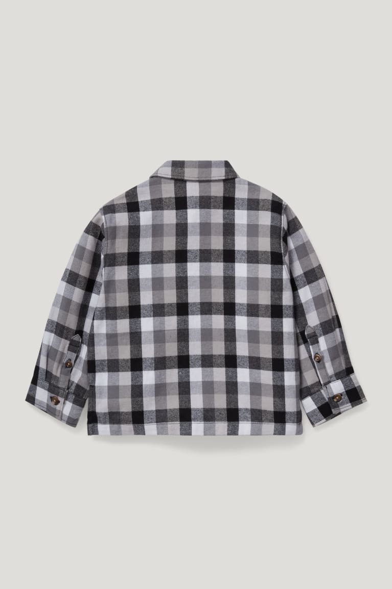 Kosele C&A Flannel Genderneutral Organic Bavlnene Check Dievcenske Siva | 1684PZJEI