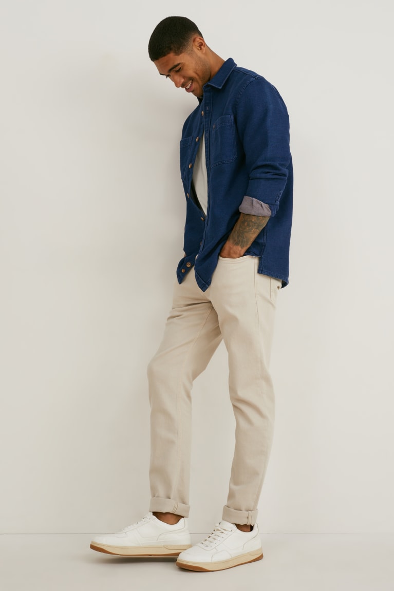 Kosele C&A Regular Fit Kent Collar Panske Tmavo Modre | 4725AGKPF