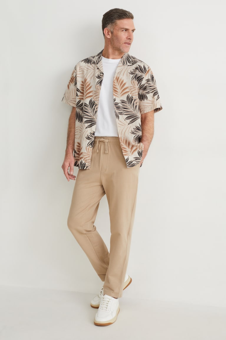 Kosele C&A Regular Fit Lapel Collar Linen Blend Panske Béžové | 3756ONUSH