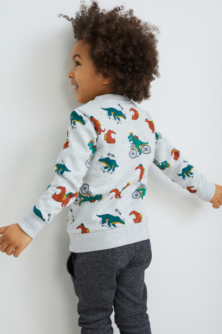 Mikiny C&A Dinosaur Dievcenske Svetlo Siva | 4579HVTLY