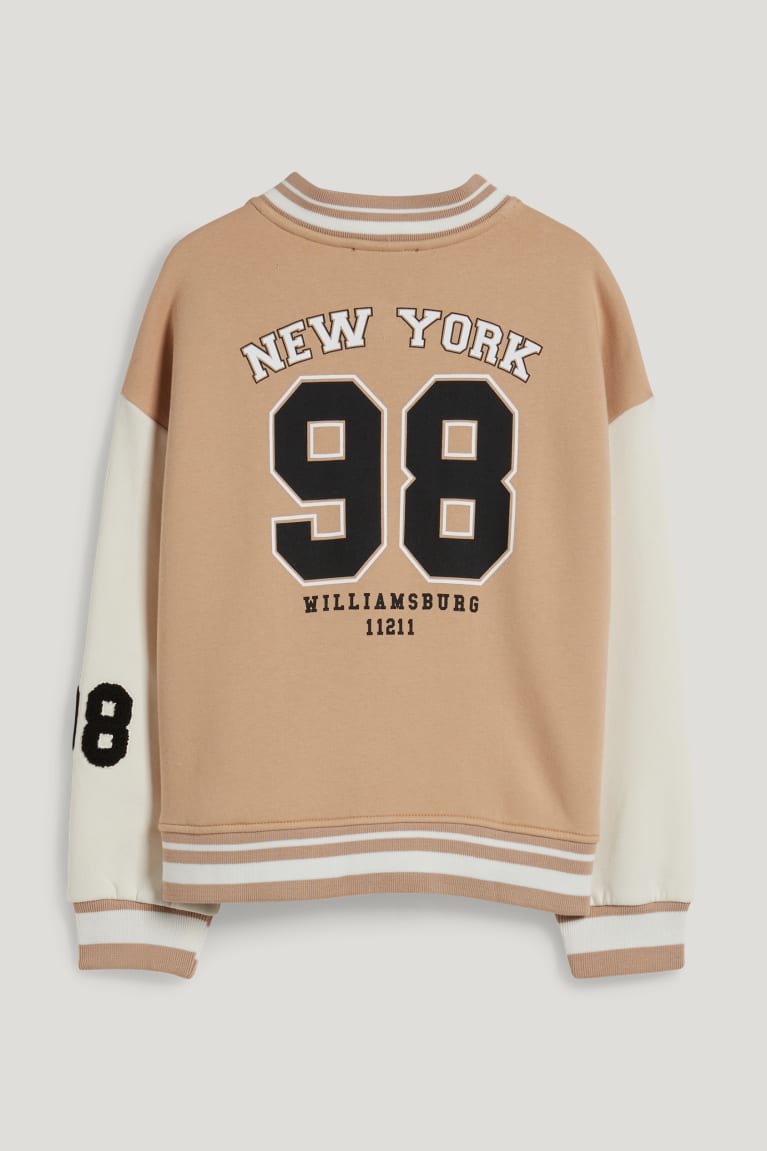 Mikiny C&A Extended Sizes Zip-through Dievcenske Béžové | 7319FKSXQ