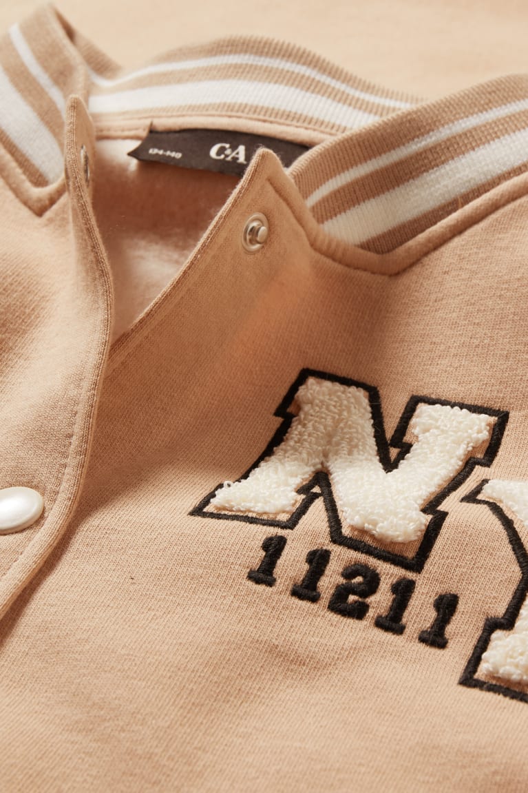 Mikiny C&A Extended Sizes Zip-through Dievcenske Béžové | 7319FKSXQ