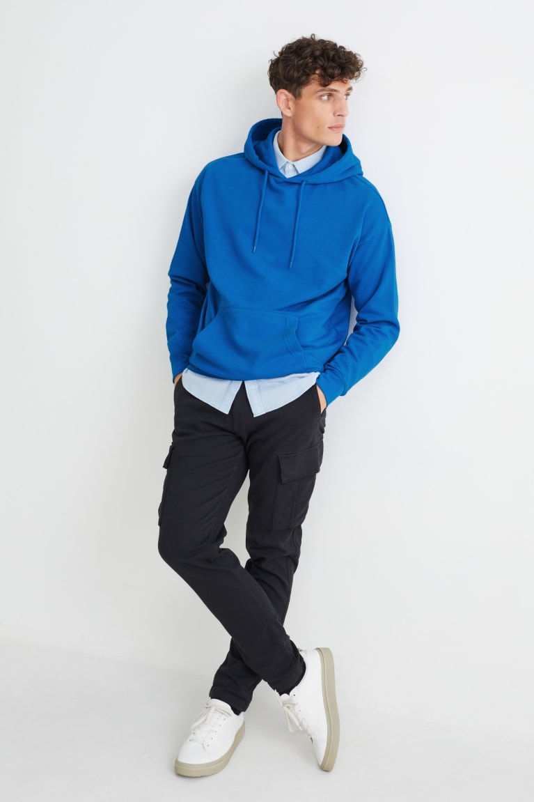 Mikiny C&A Organic Bavlnene Panske Modre | 2960OTMCE