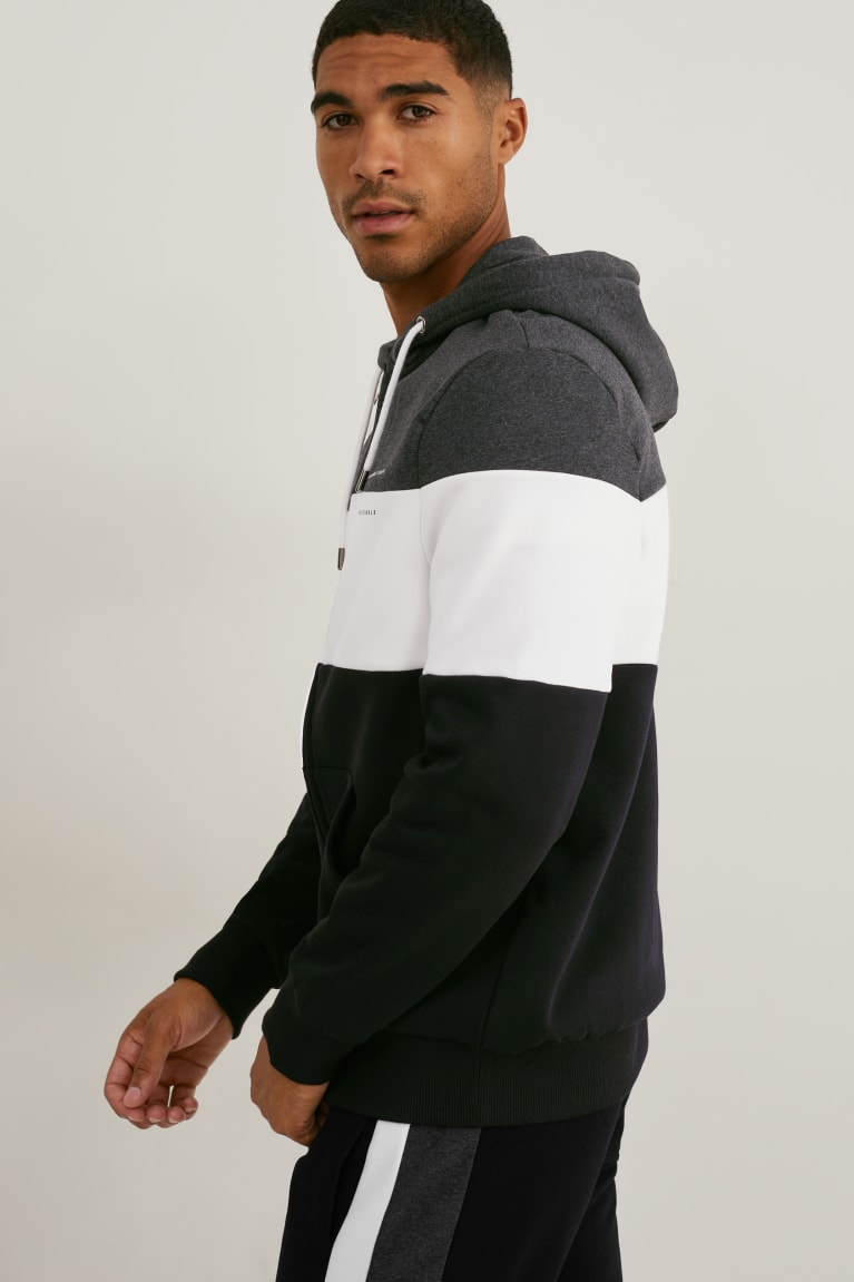 Mikiny C&A Zip-through With Hood Panske Tmavo Siva | 3507JNOMK