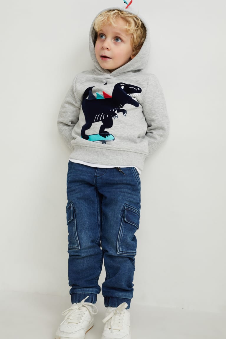 Mikiny S Kapucňou C&A Dinosaur Dievcenske Svetlo Siva | 9716QJTKI