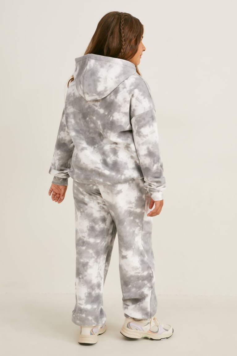 Mikiny S Kapucňou C&A Extended Sizes Set And Joggers 2 Piece Dievcenske Biele Siva | 4265HQUBK