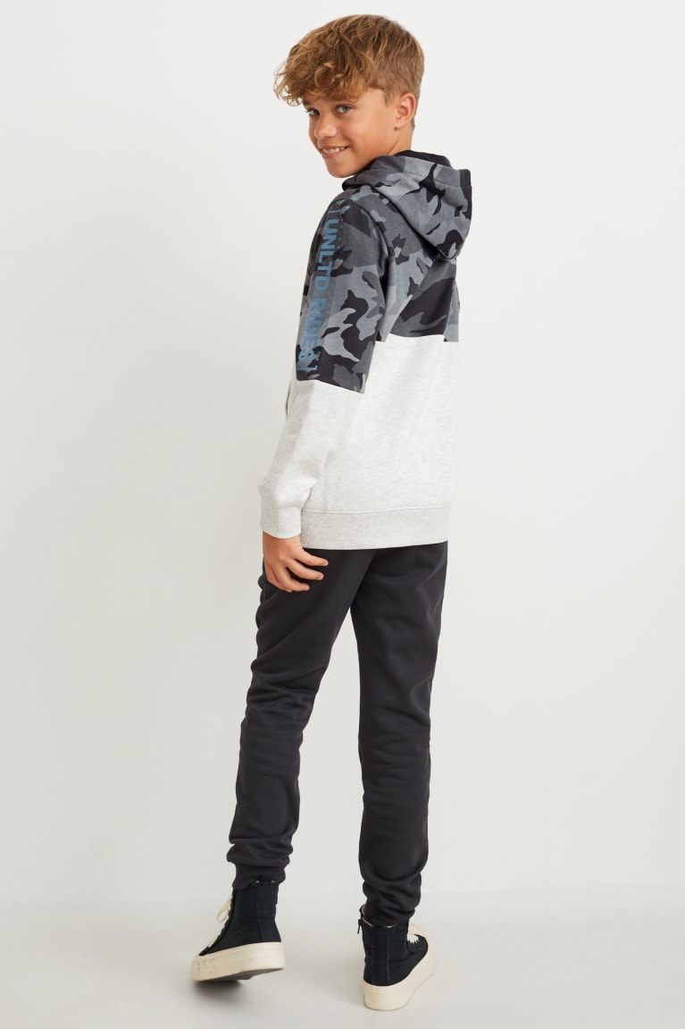 Mikiny S Kapucňou C&A Set And Joggers 2 Piece Dievcenske Čierne | 0561RUYBM