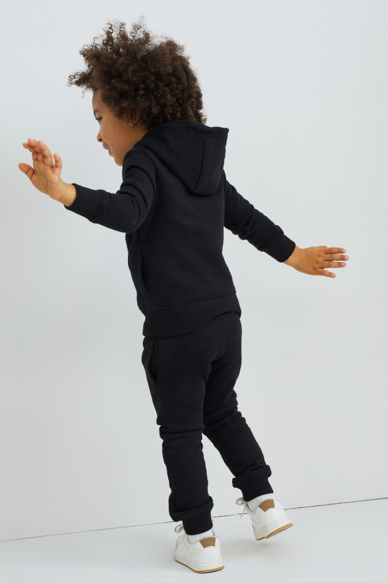 Mikiny S Kapucňou C&A Set And Joggers 2 Piece Dievcenske Čierne | 0824DXTHV