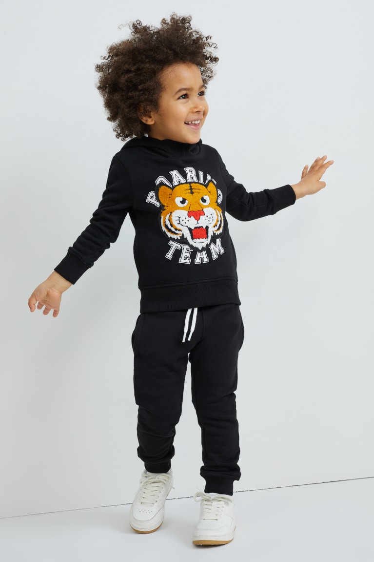 Mikiny S Kapucňou C&A Set And Joggers 2 Piece Dievcenske Čierne | 0824DXTHV