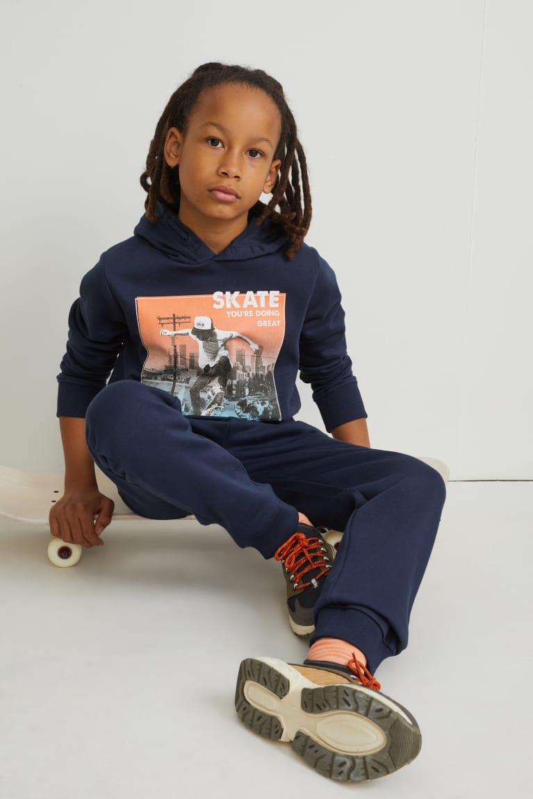 Mikiny S Kapucňou C&A Set And Joggers 2 Piece Dievcenske Tmavo Modre | 2754RILHC