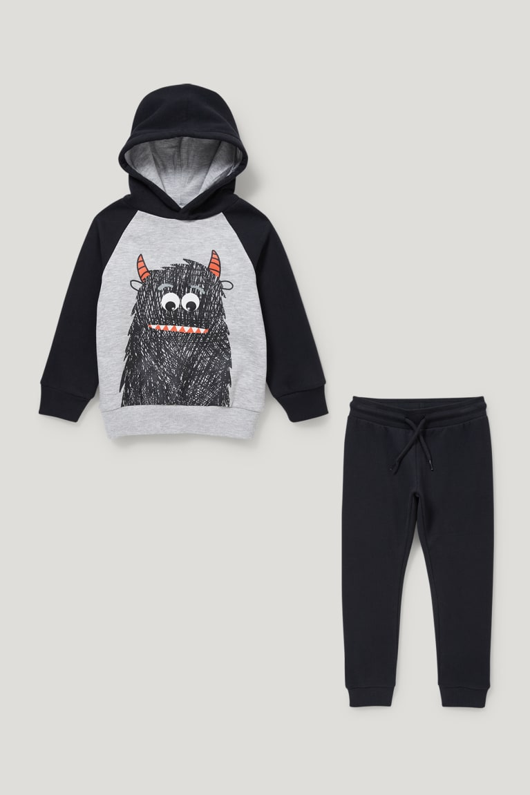 Mikiny S Kapucňou C&A Set And Joggers 2 Piece Dievcenske Siva Čierne | 4572COVXH