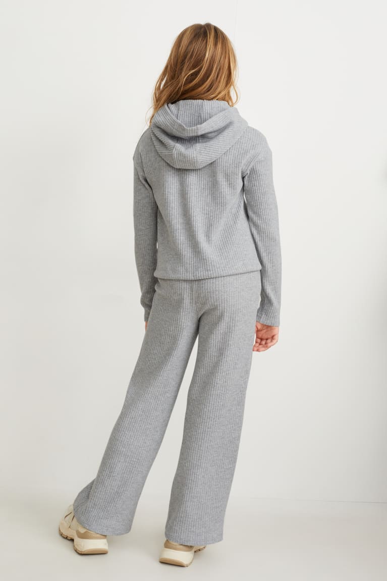Mikiny S Kapucňou C&A Set Bottoms And 2 Piece Dievcenske Svetlo Siva | 6782KWGTP
