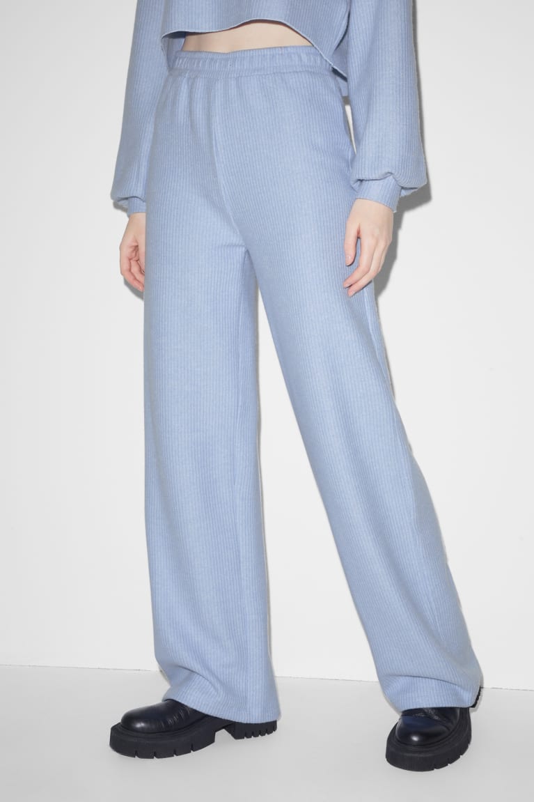 Nohavice C&A Clockhouse Pletené Loose Fit Damske Svetlo Modre | 0194SGEPB