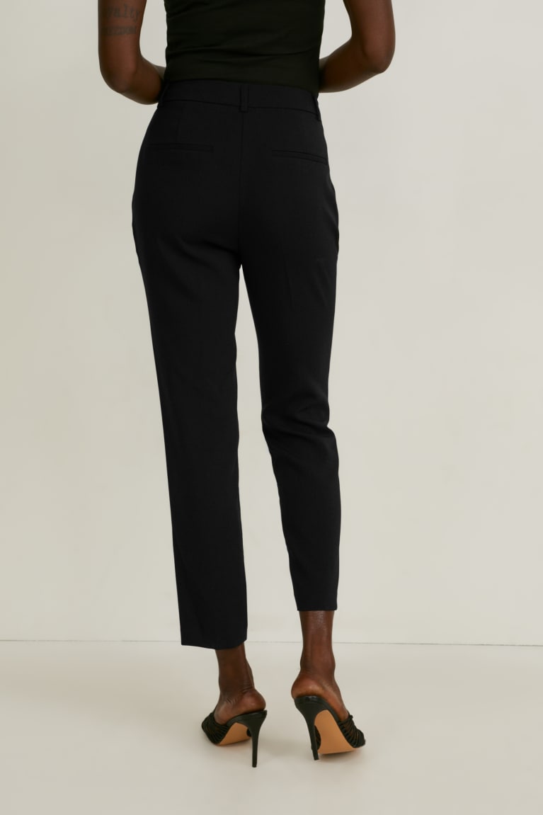 Nohavice C&A Cloth Stredne-rise Pásom Slim FiRecycled Damske Čierne | 5683WVSFZ