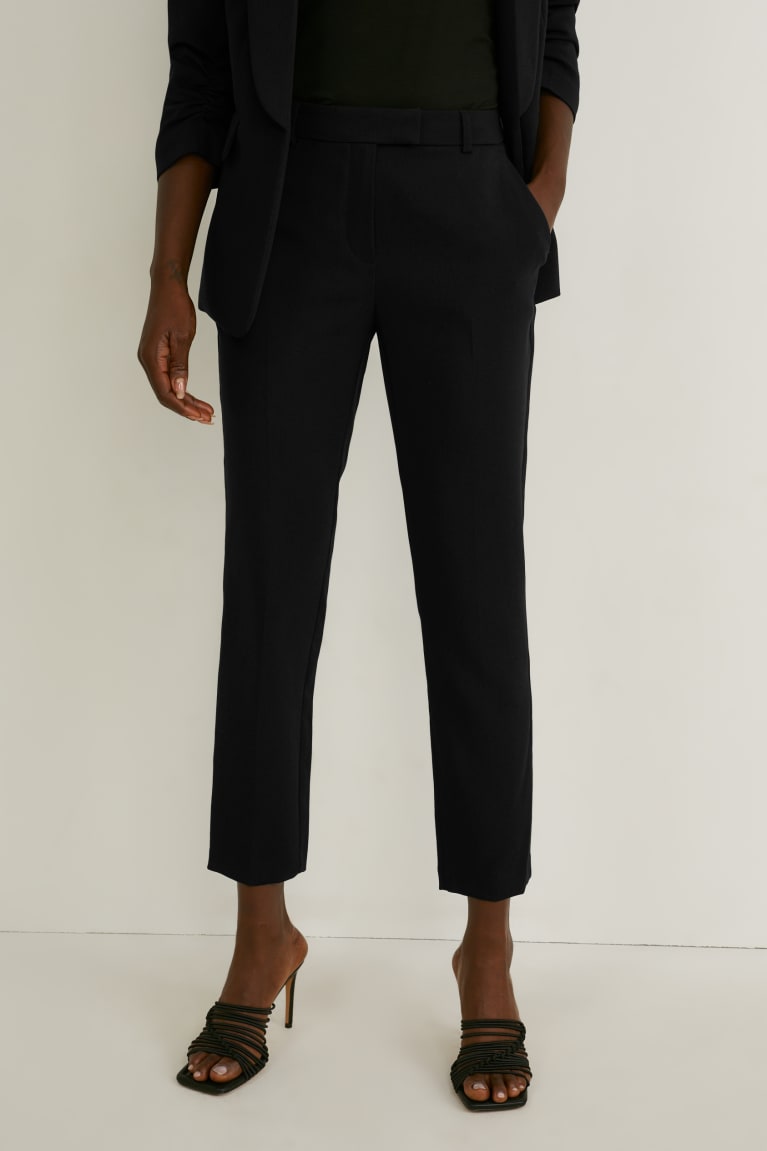 Nohavice C&A Cloth Stredne-rise Pásom Slim FiRecycled Damske Čierne | 5683WVSFZ