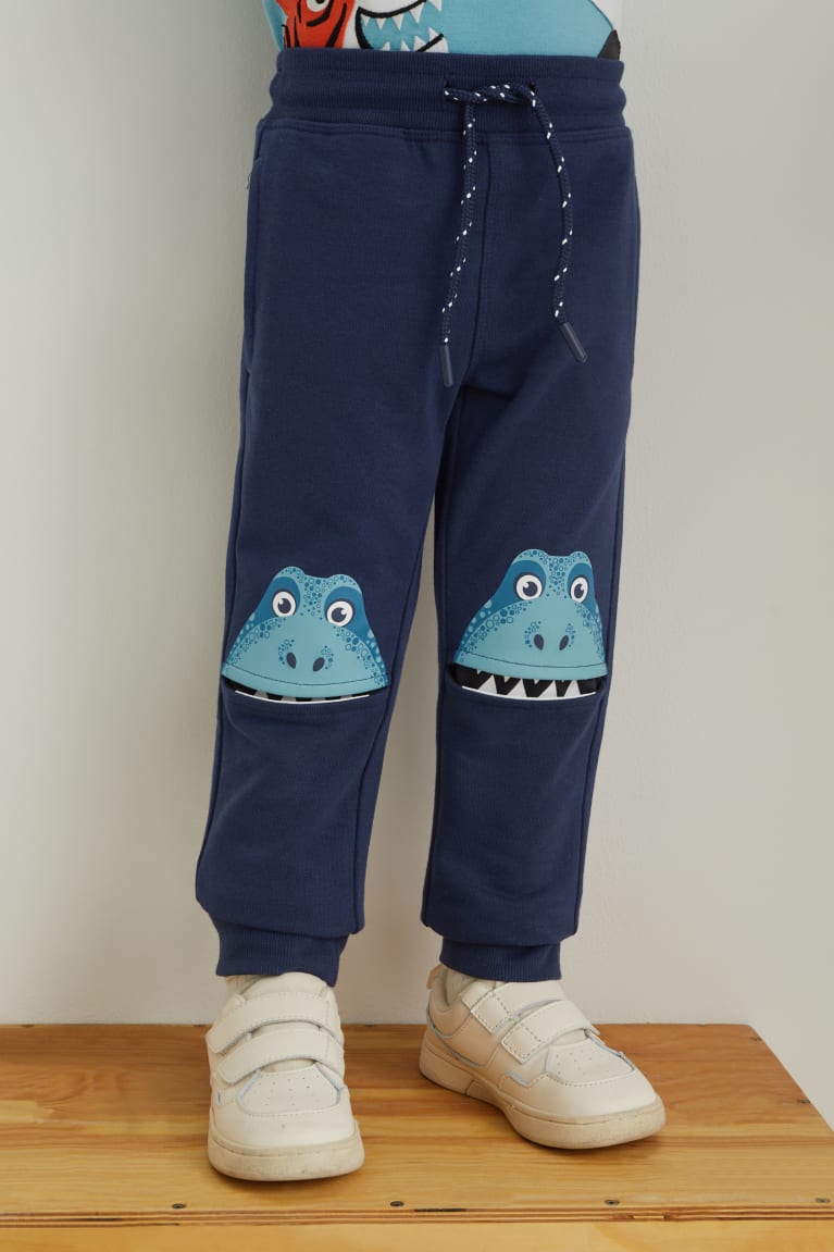 Nohavice C&A Dinosaur Joggers Chlapcenske Tmavo Modre | 9274CYSDU