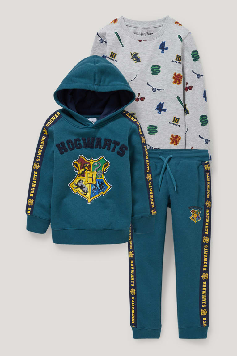 Nohavice C&A Harry Potter Set, Long Sleeve And Joggers Chlapcenske Tmavo Tyrkysové | 3198DQRHA