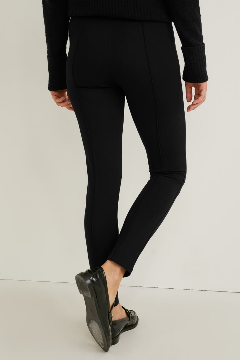 Nohavice C&A Jersey Slim Fit With Lenzing™ Ecovero™ Damske Čierne | 7804QUTYI
