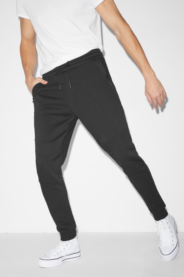 Nohavice C&A Joggers Panske Čierne | 2714BILVG