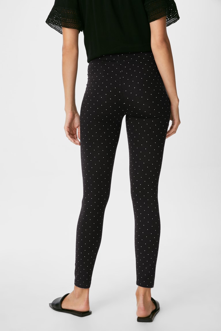 Nohavice C&A Multipack Of 2 Basic Leggings Organic Bavlnene Damske Čierne | 3210ENMRT