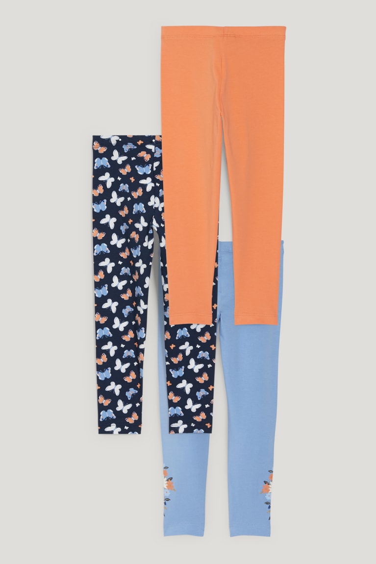 Nohavice C&A Multipack Of 3 Leggings Dievcenske Modre | 8914KODMB