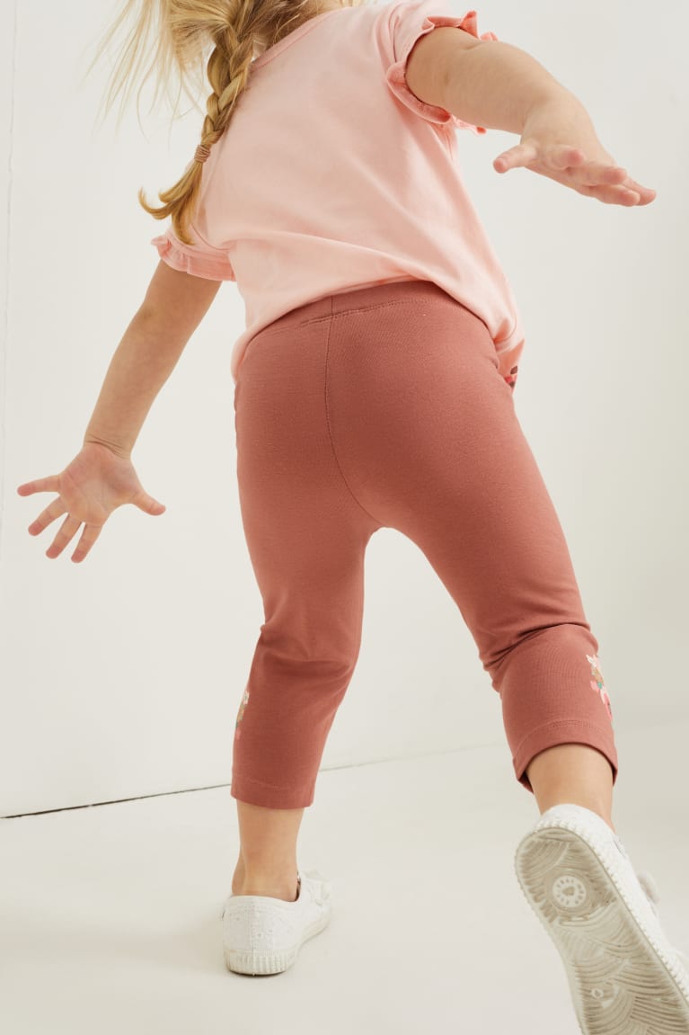 Nohavice C&A Multipack Of 3 Unicorn Leggings Dievcenske Hnede Ruzove | 5971RWUVD